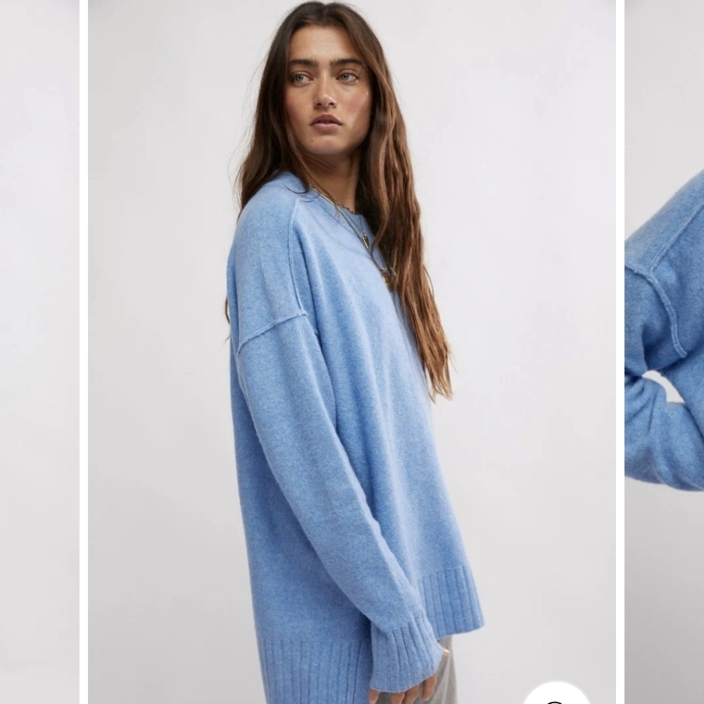 Free People - Phoebe Pullover in Waterfall Heather Size:XS - Picture 3 of 7
